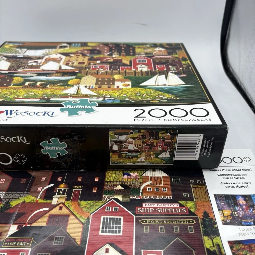 Buffalo Games Jigsaw Puzzle Charles Wysocki The Cambridge 2000 Pieces w Poster